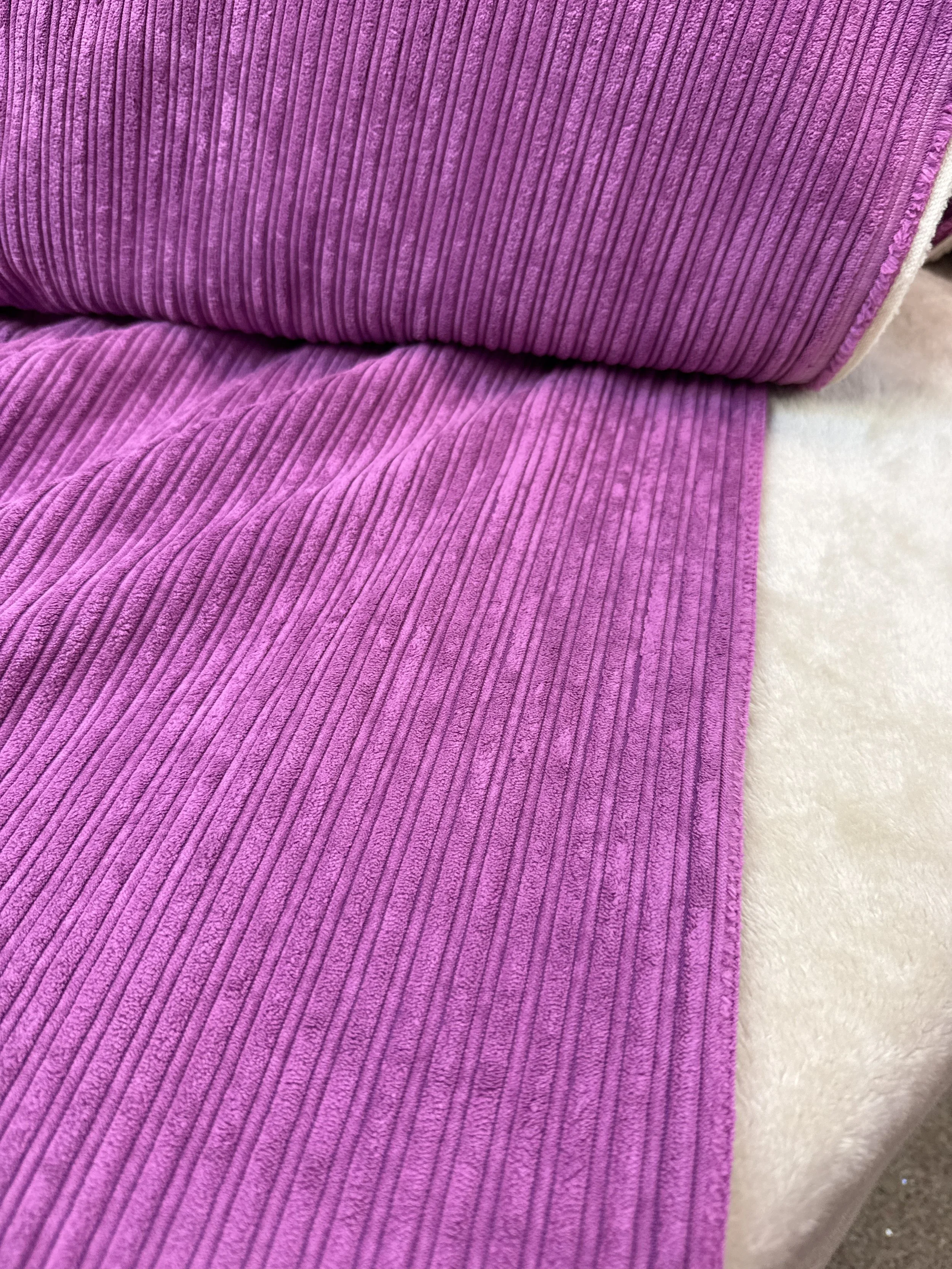 Cordzilla – Faux Fur Backed Corduroy - Purple