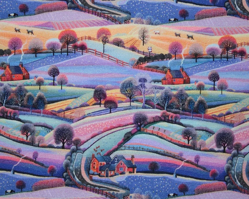 Little Johnny Digital Cotton Jersey Fields Scene