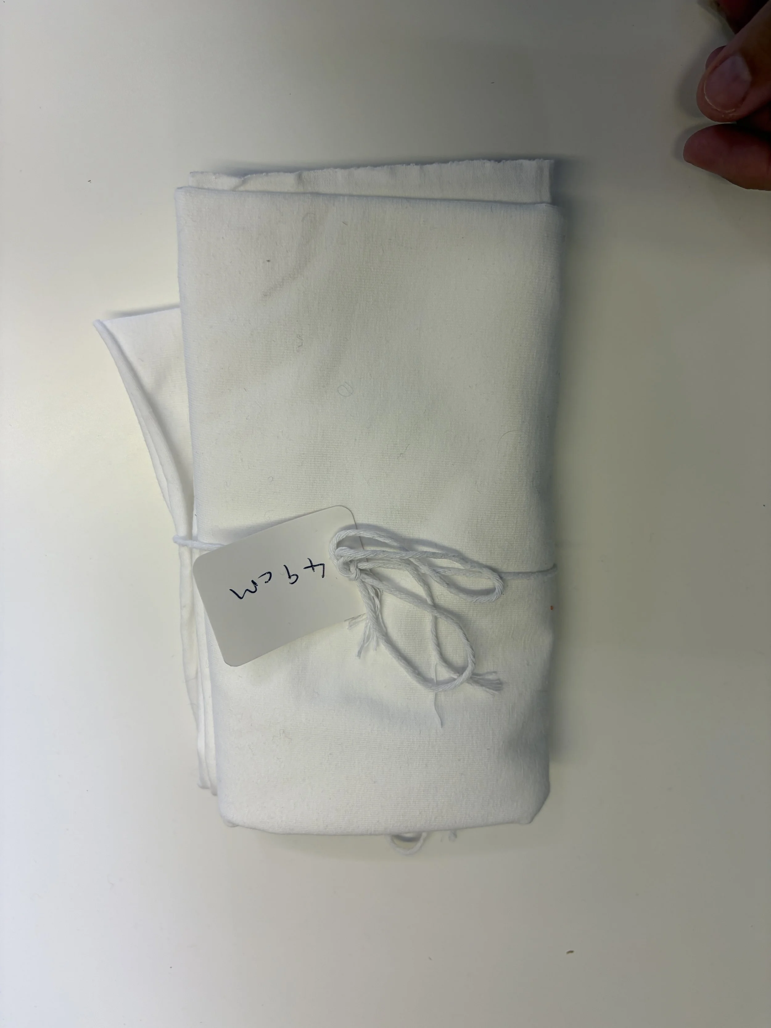 49cm White cotton Jersey