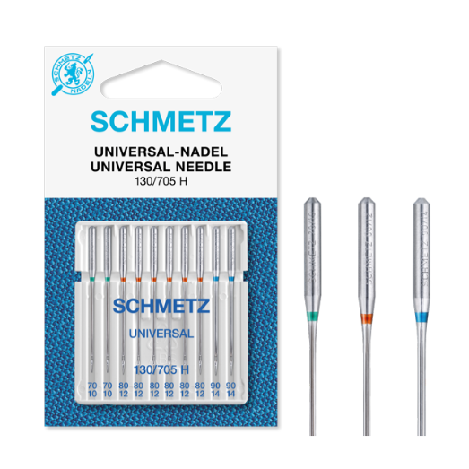 Universal Needle assorted sizes 9/10/12/14/16/18, 10 Pack -