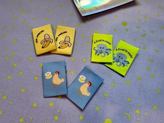 Adam Sews Labels - A-Peeling Pack – Woven Labels — The Fabric Obsession