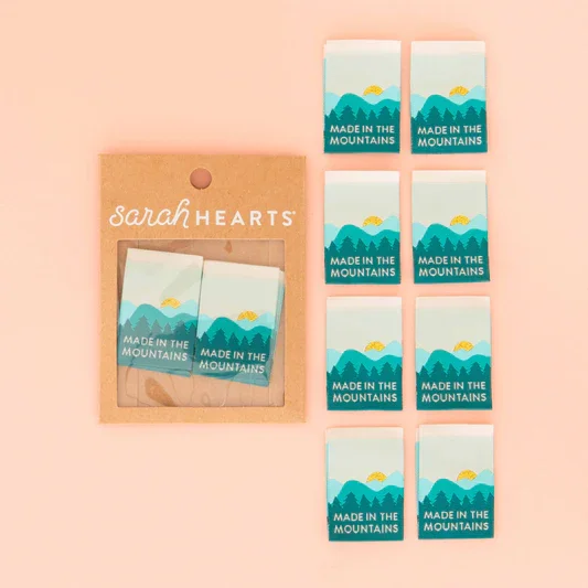 Sarah Hearts - Made in the Mountains - Sewing Woven Clothing Label Tags