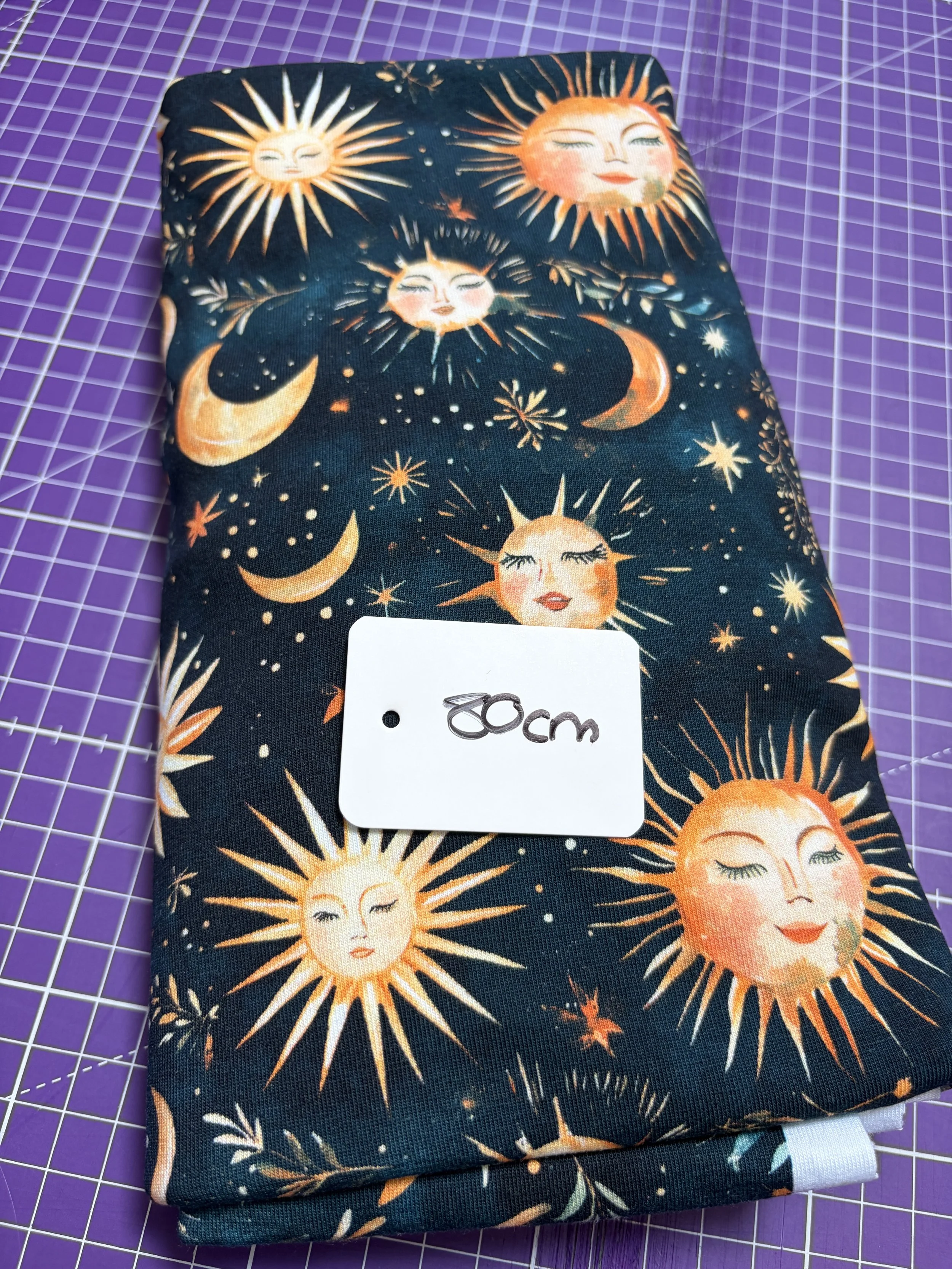 80cm Little Johnny Digital Cotton Jersey Celestial