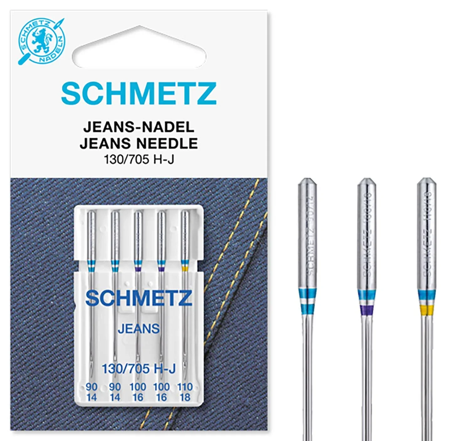 Schmetz Sewing Machine Needles Jeans Size Assorted Pack of 5