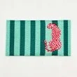 L’Étiquette Home Couture - Woven sew-on label: mint stripes and pink Leo