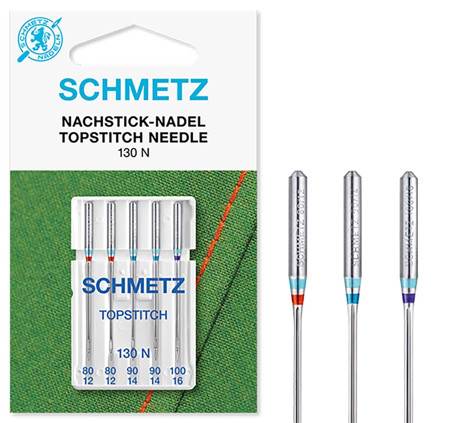 Schmetz Sewing Machine Needles Topstitch Size Assorted Pack of 5