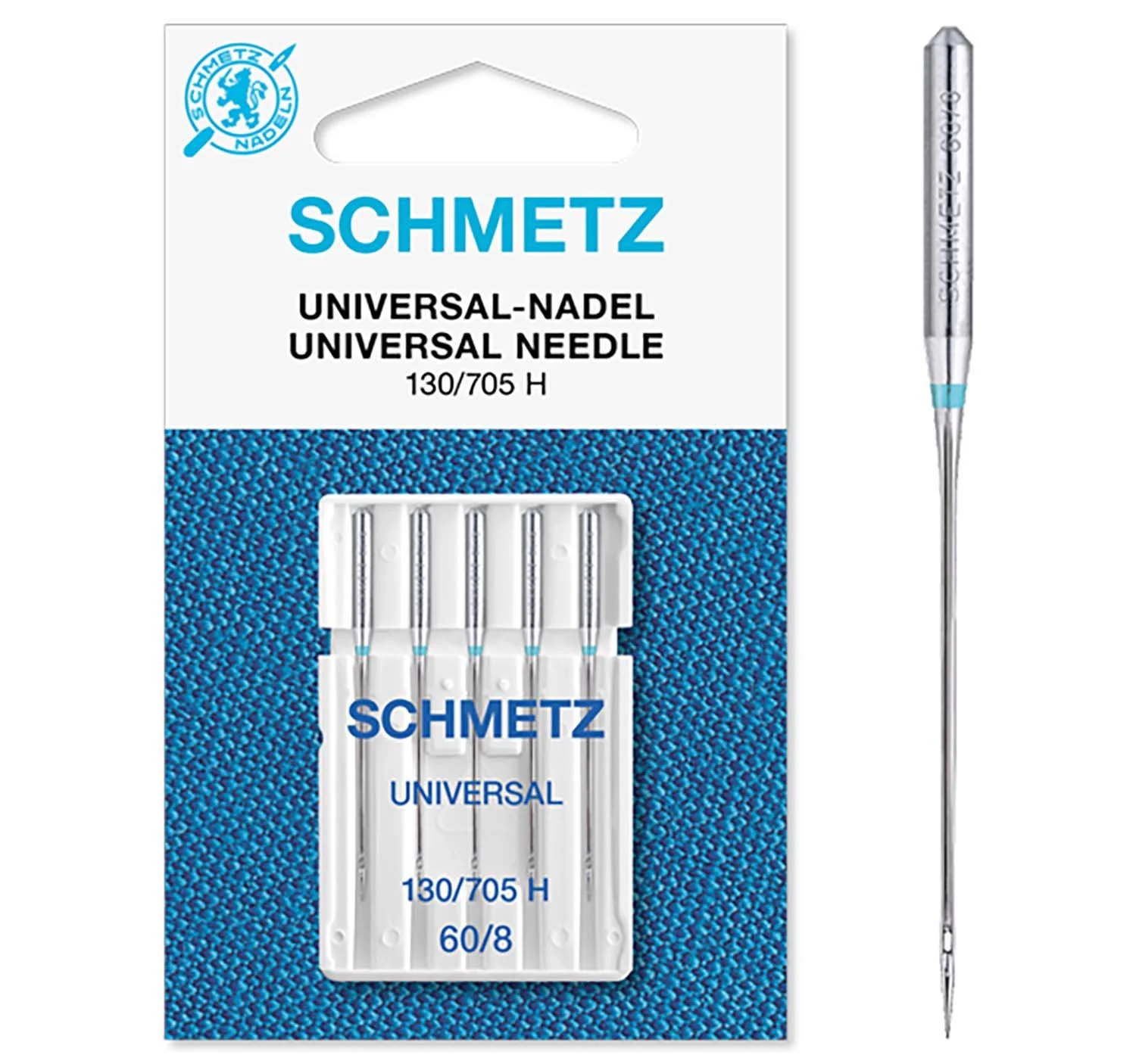 Universal Needle size 60/8, 5 needles per card