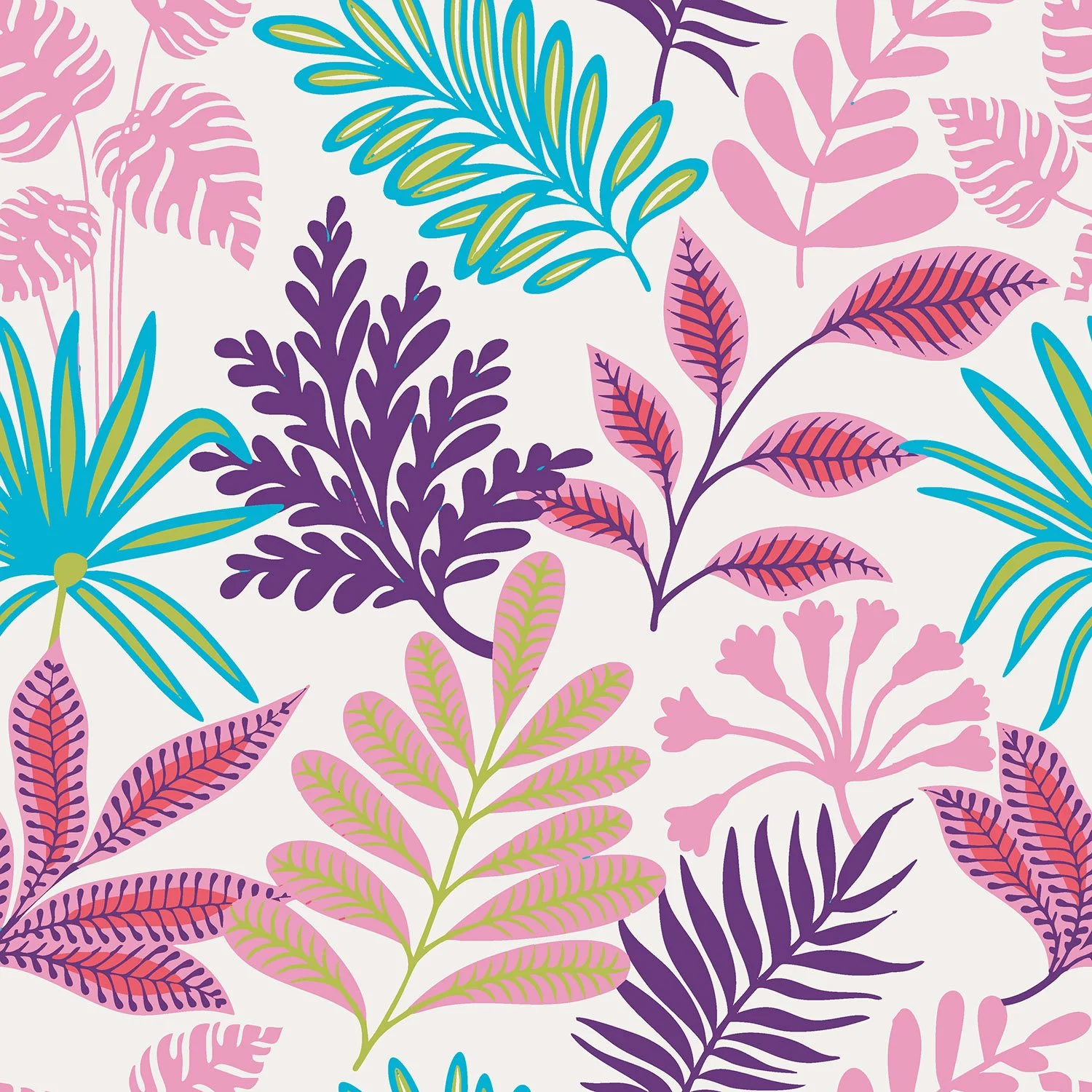 Small Folk Leaves Cotton Jersey