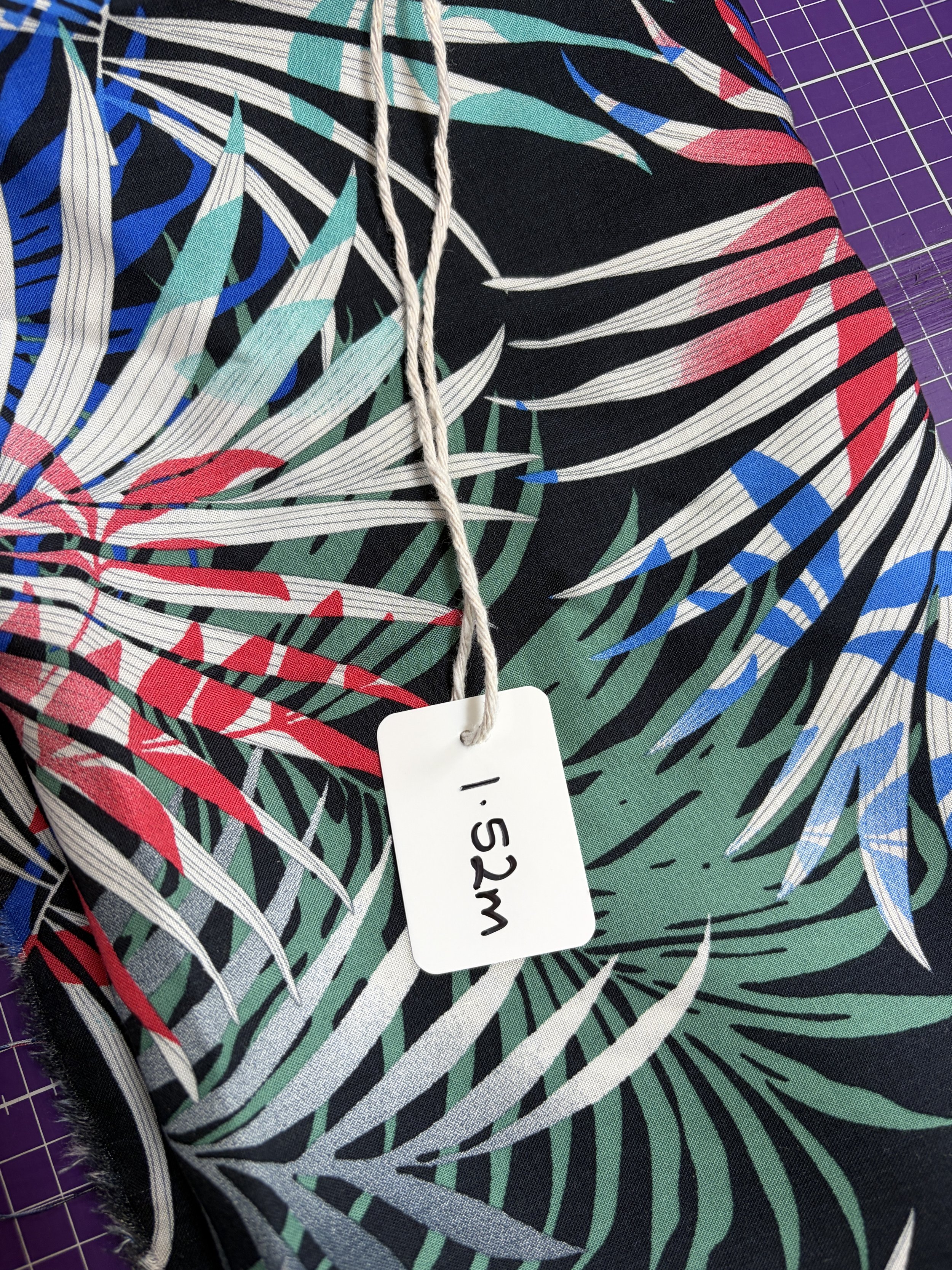 1.52 Palm Springs Eternal — Bright Palm Leaf Viscose