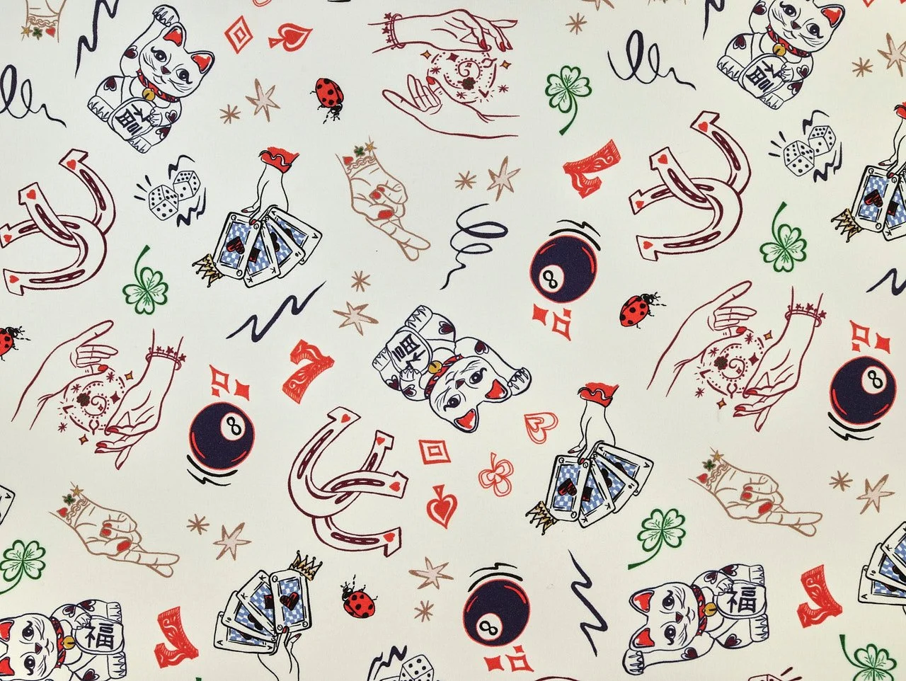 Fabric Godmother Fortune Denim - Ivory