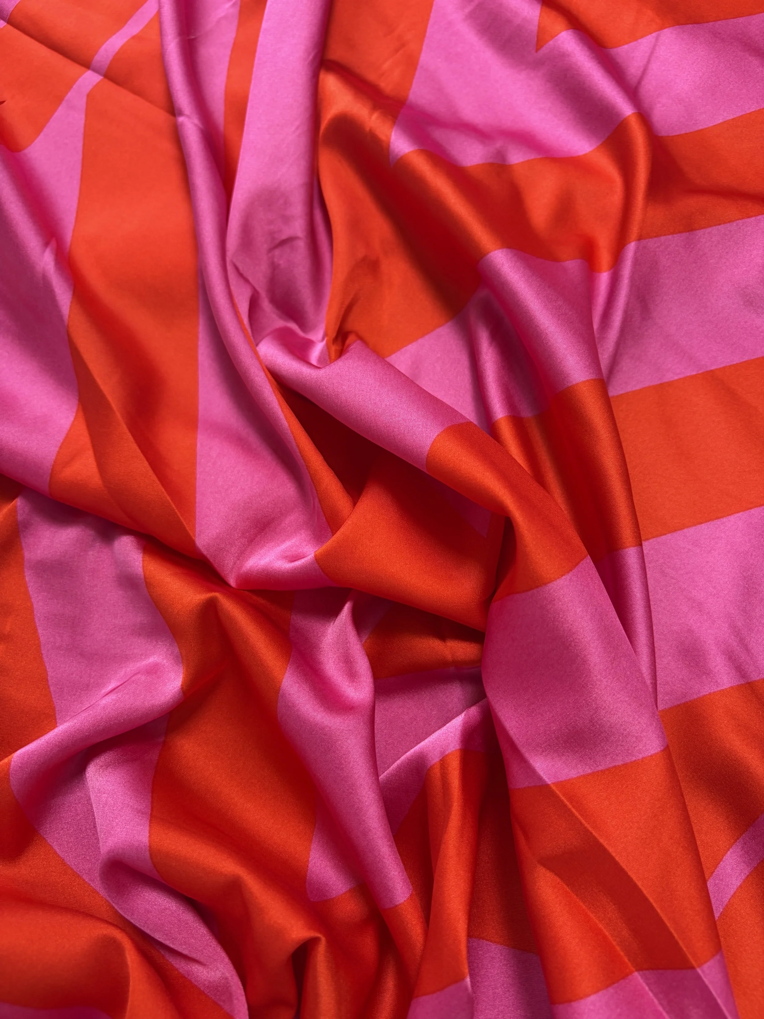 Fuchsia Bonbon – Striped Satin