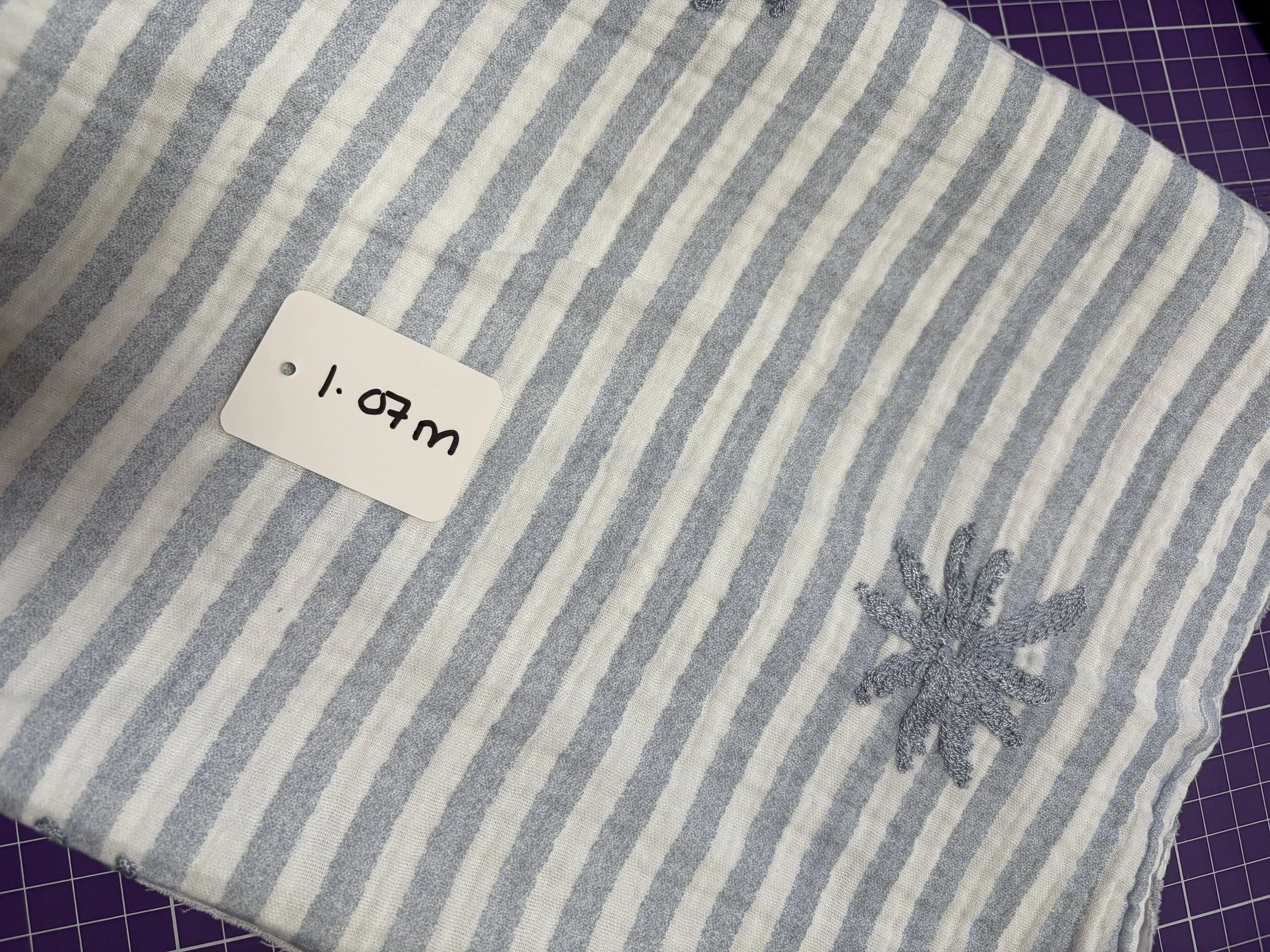 1.07cm Double Gauze Palm Trees - Blue