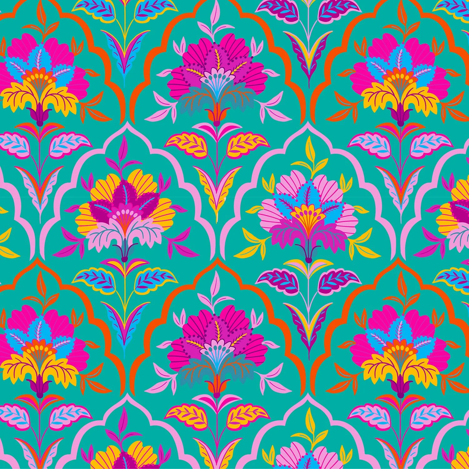 🌺 Teal Me About It— French Terry Digital Print