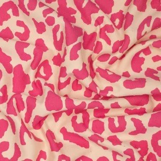 IN STOCK Paws & Relax Organic Heavy  Organic Cotton Sweatshirting Fabric - Pink