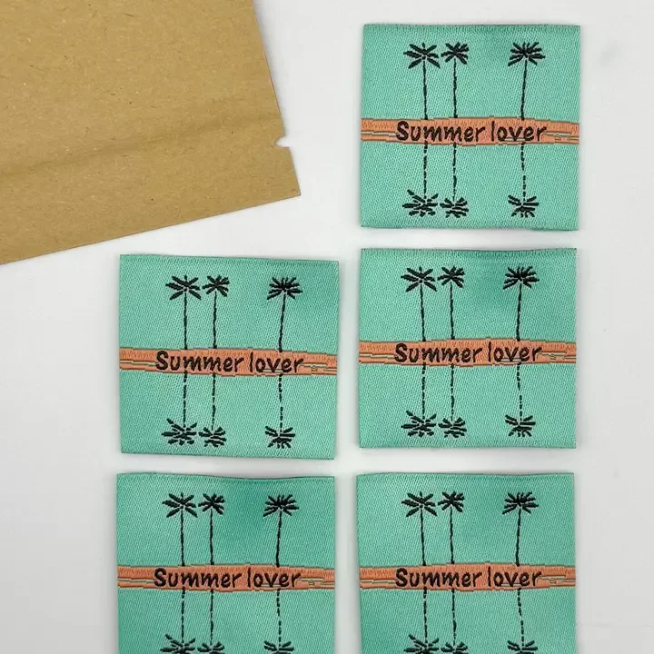 L’Étiquette Home Couture - Woven label to sew "SUMMER LOVER" Mint