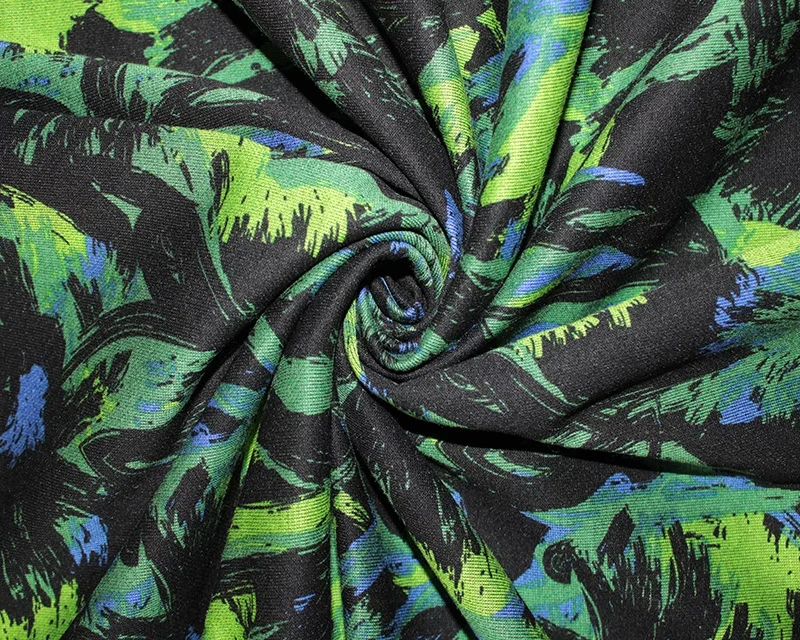Verdant Echo Bloom – Viscose Jersey