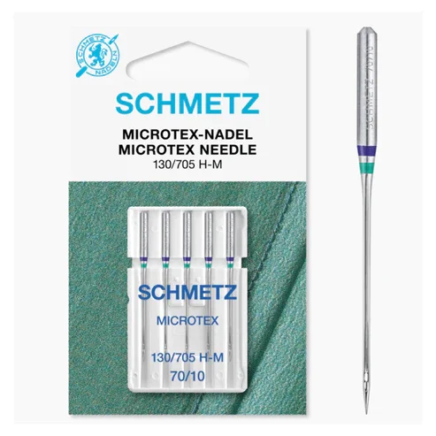 Schmetz Sewing Machine Needles Microtex Size 70/10 Pack of 5