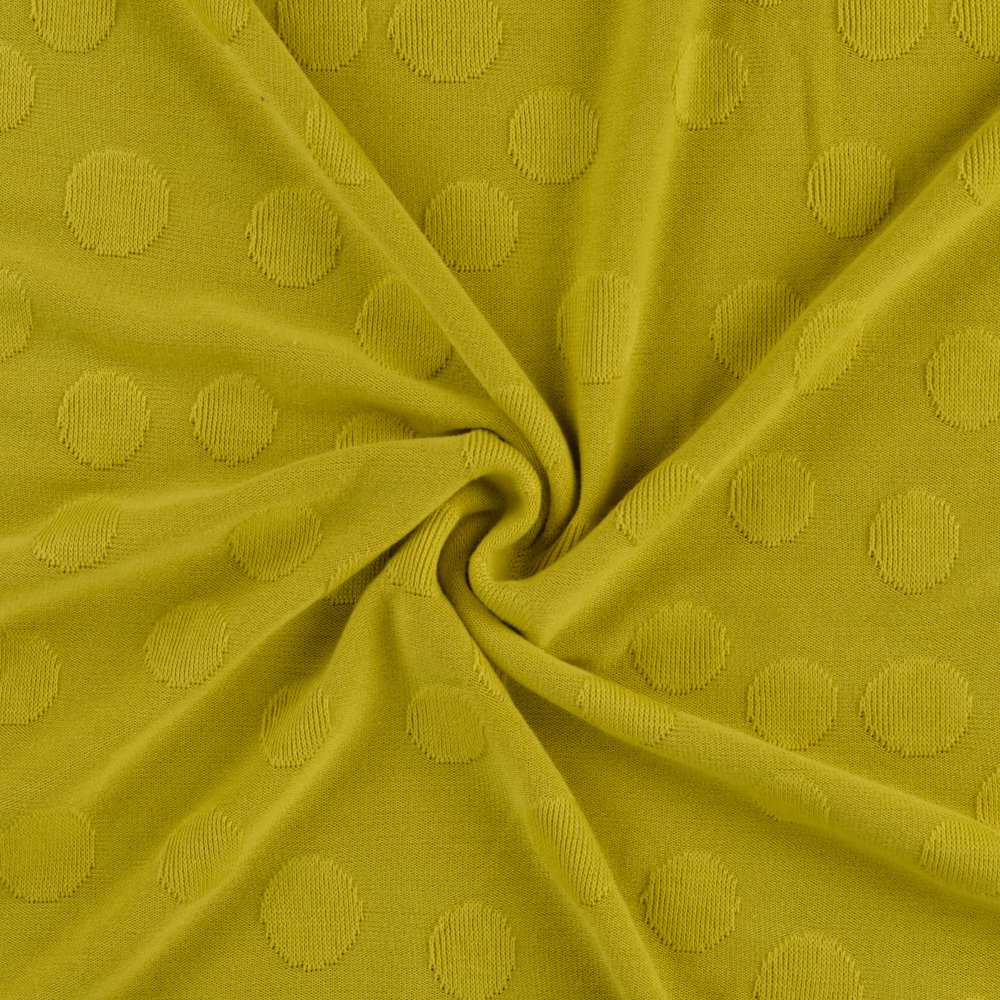 Dot Cotton — Textured Jacquard Knit - Chartruse