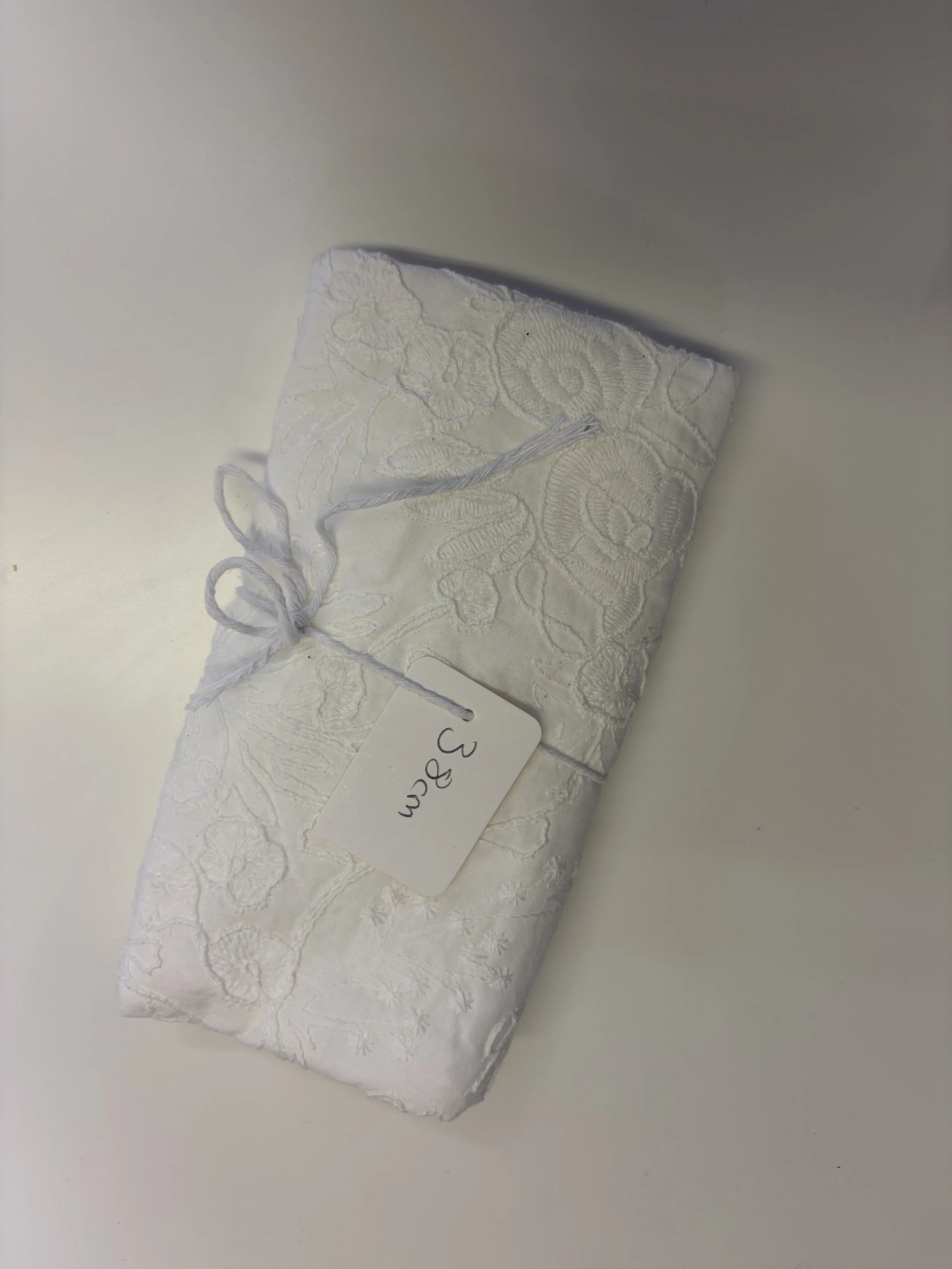 38cm - MY DRESS MADE Embroidered fabric - White