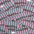 L’Étiquette Home Couture - Woven sew-on label: stripes BEAUTY(FUL) - GREEN PINK