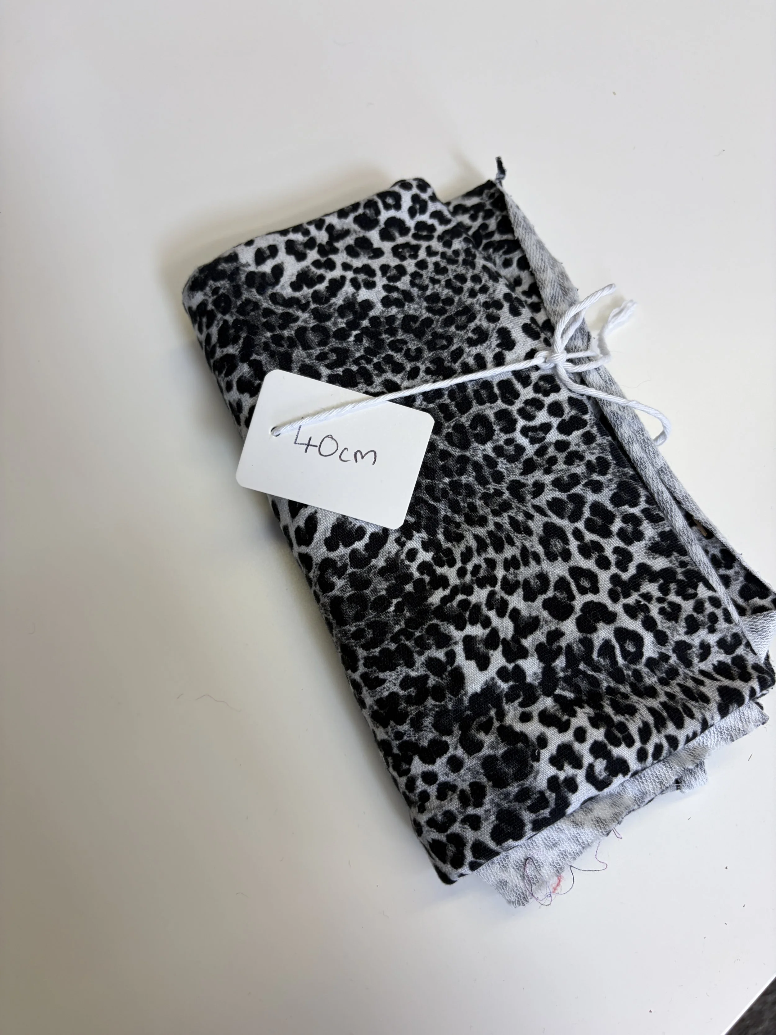 40CM Leopard Print French Terry - Cool
