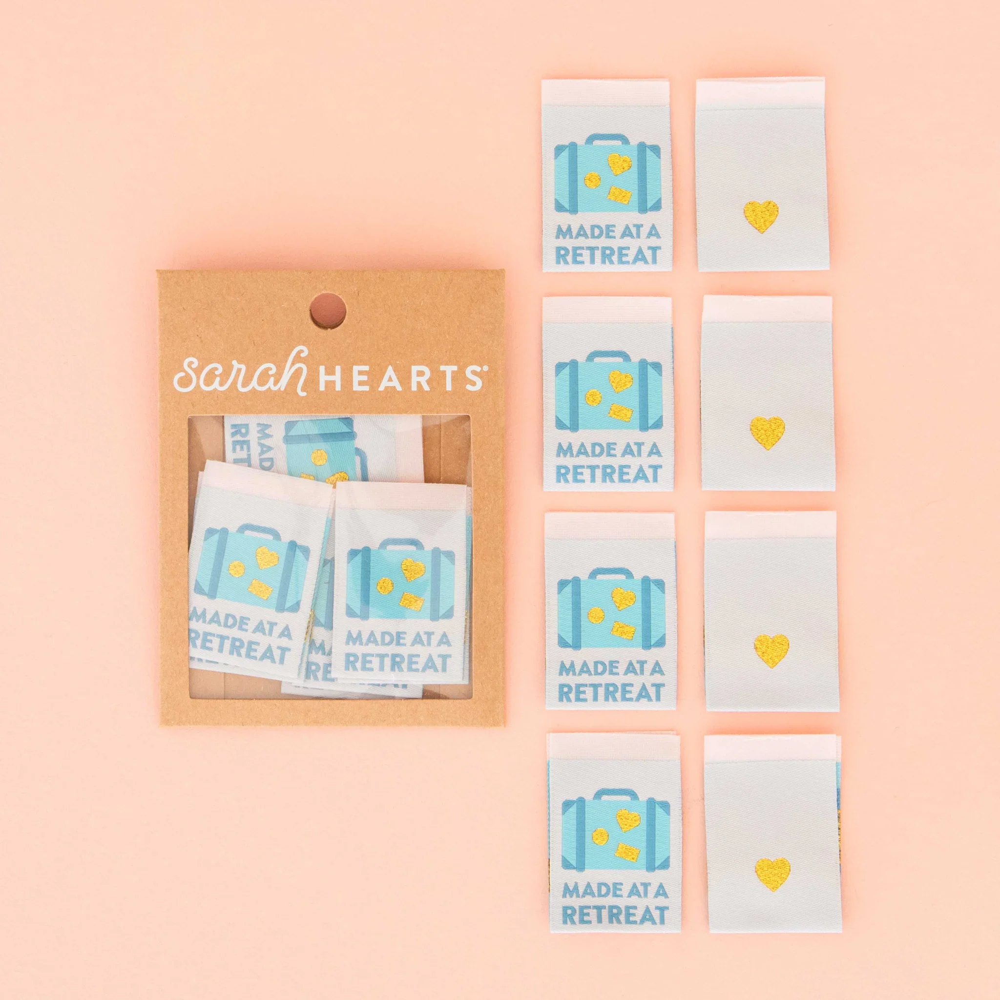 Sarah Hearts Made At A Retreat Woven Labels