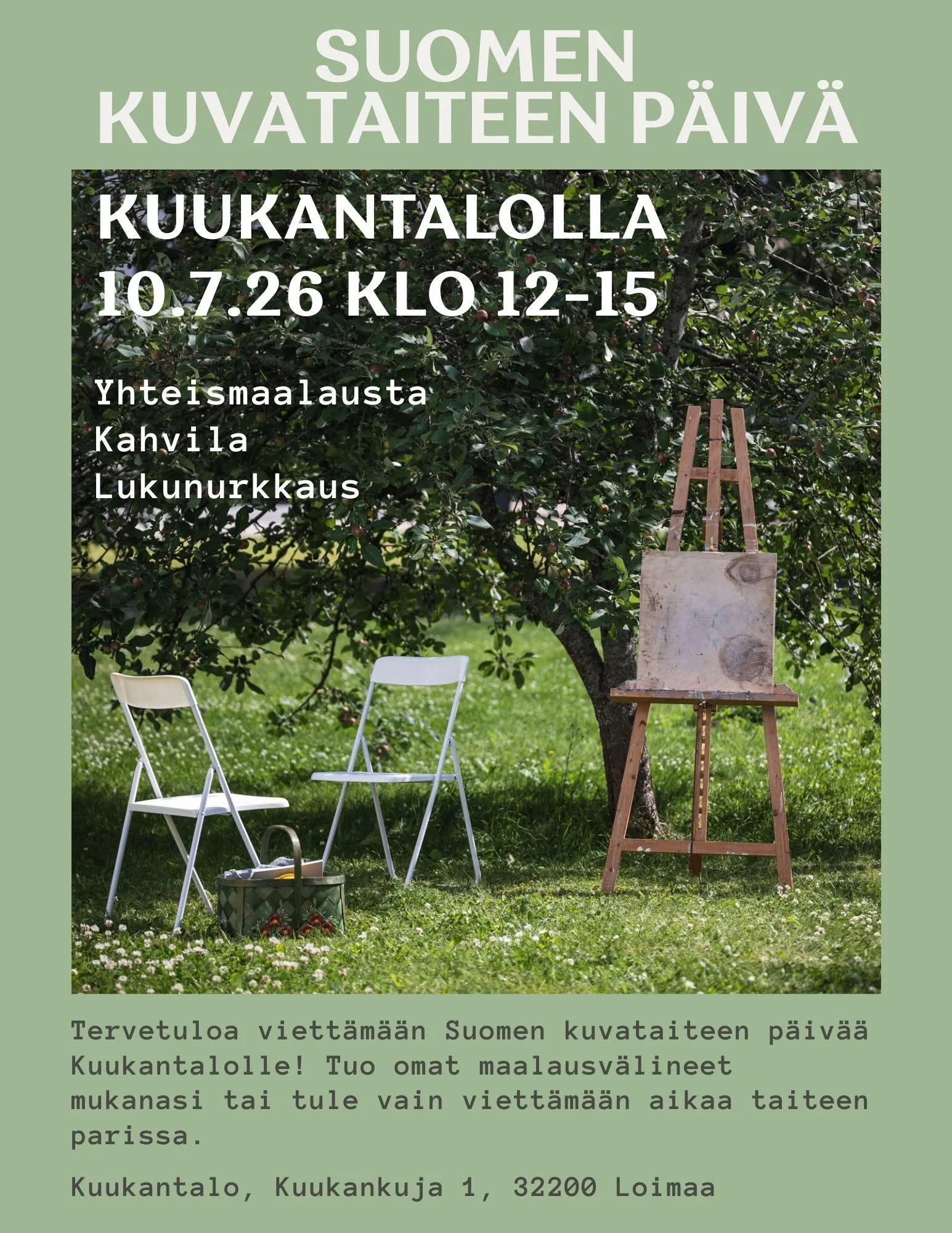 Suomen Kuvataiteen päivä Kuukantalolla