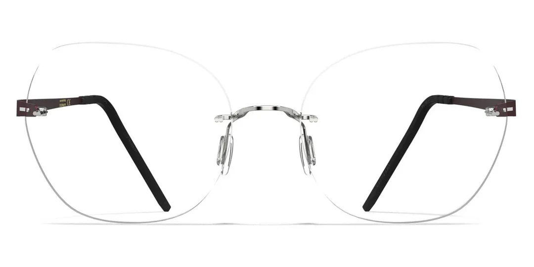 A pair of sunglasses with clear lenses and thin black frames.