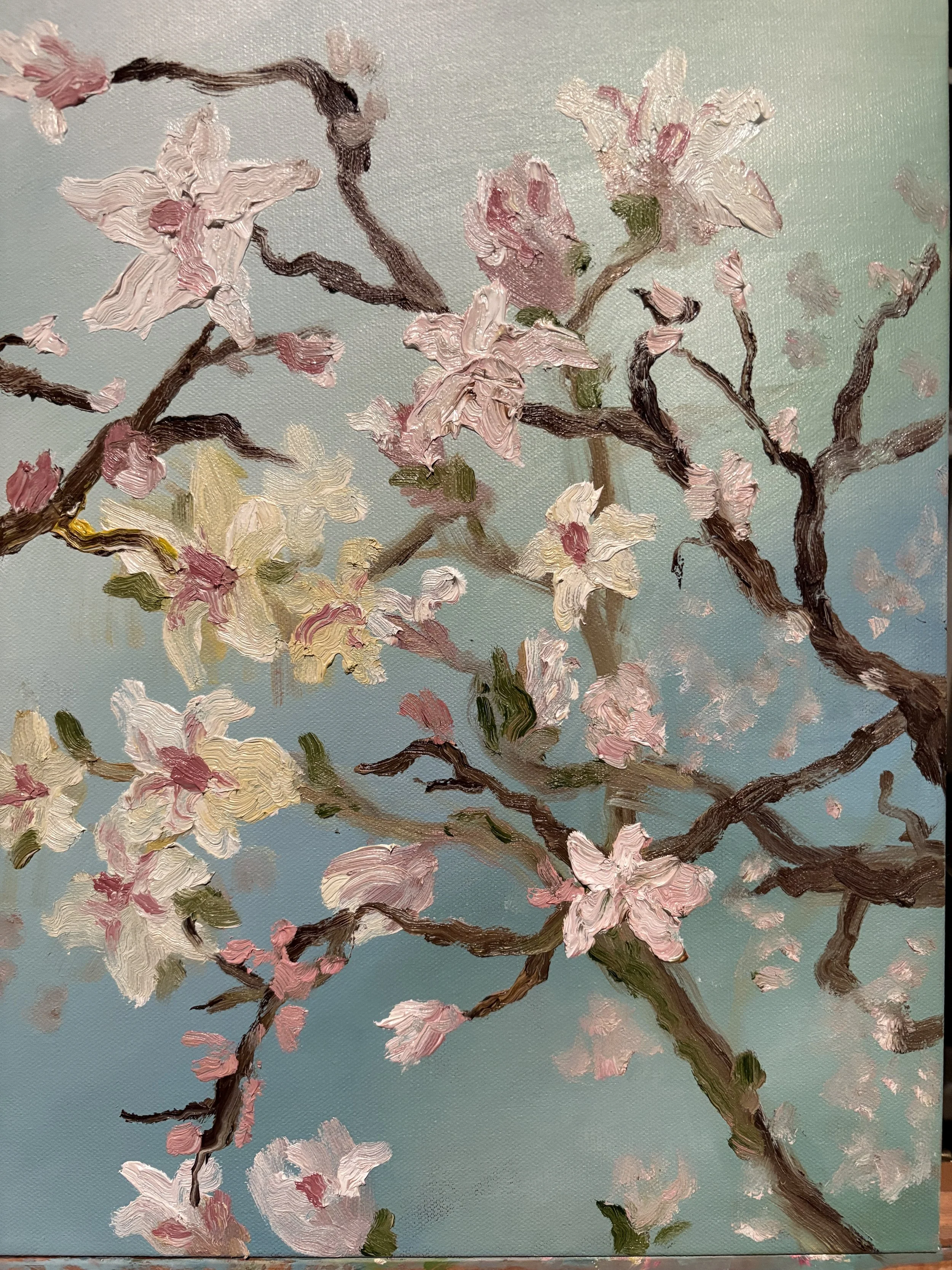 "Floral Skies" 12x16 in