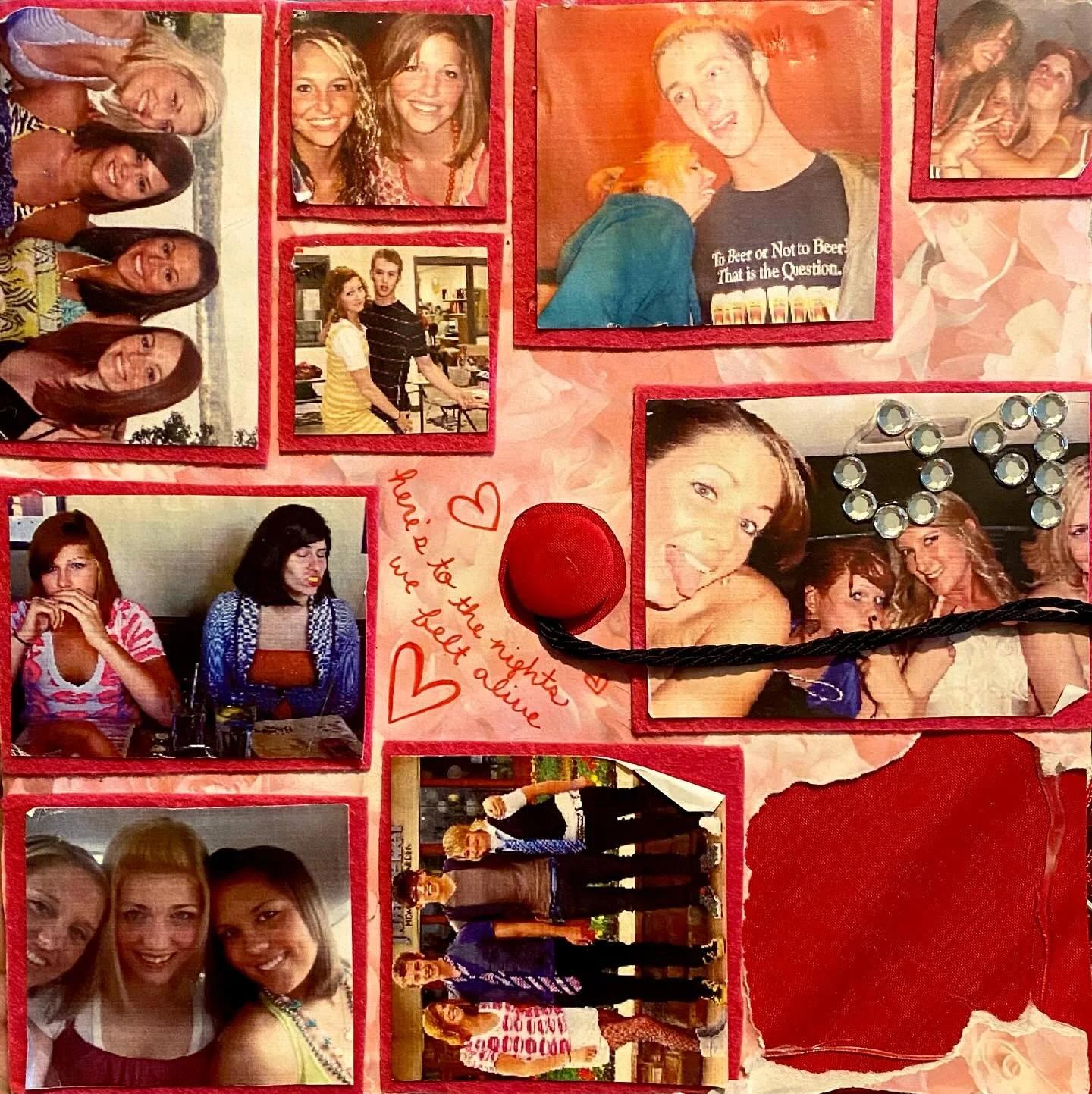 My bff and I were talking about our graduation cap decoration jobs, so I found mine- it was a lot cuter before the hot glued flowers were ripped away by the sands of time 💕