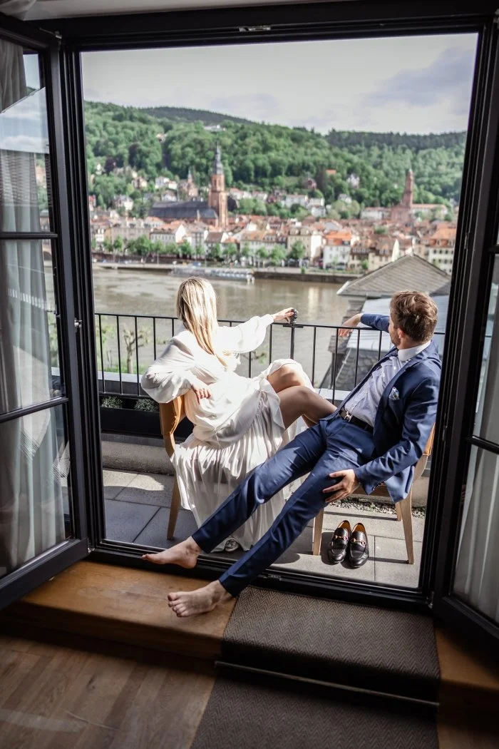 Hochzeit Heidelberg mit Blick auf das Schloß