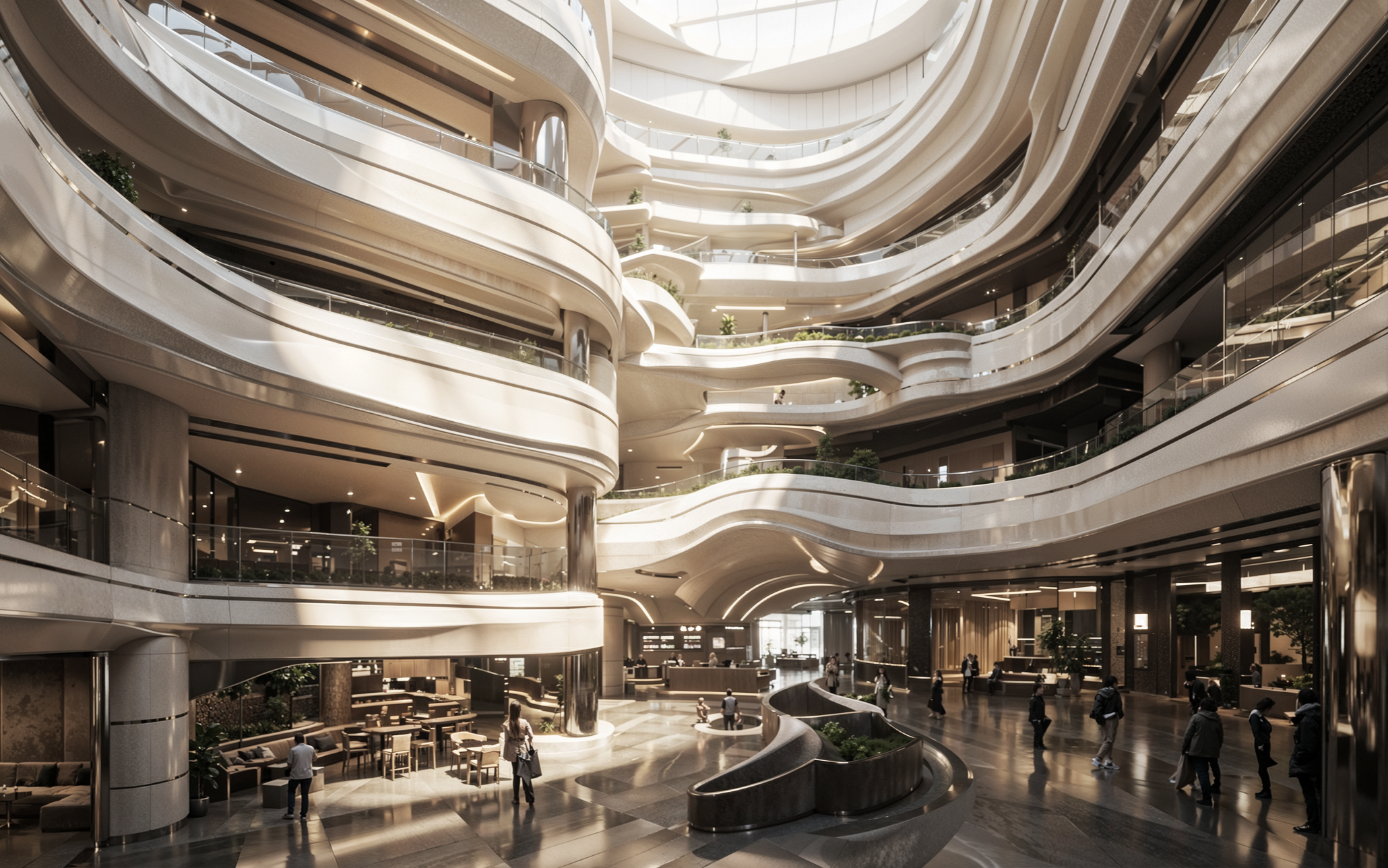 Futuristic Retail Atrium