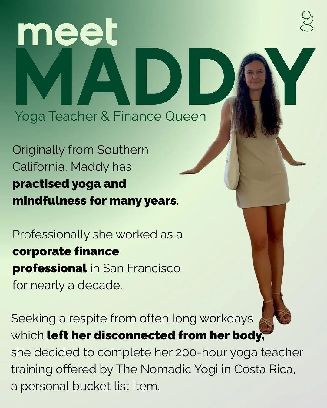 Meet @maddy.nicole.o, our San Francisco based Yogi and Finance Queen.