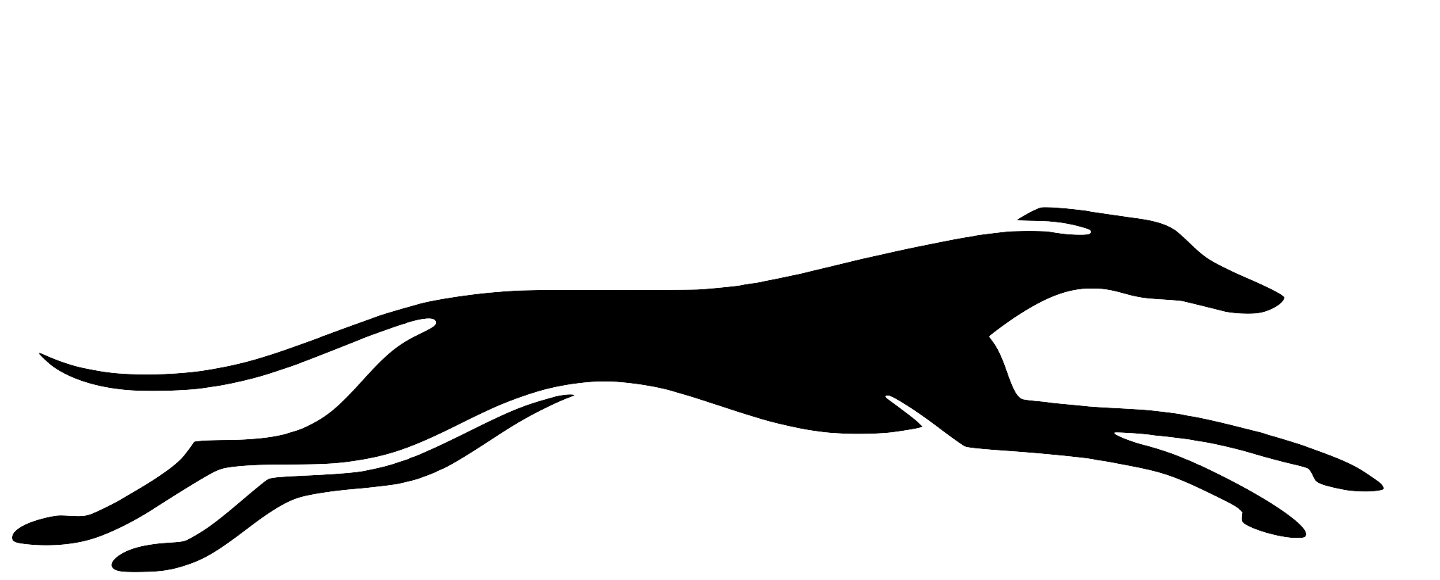 The running dog from DVJP's logo shown on its own