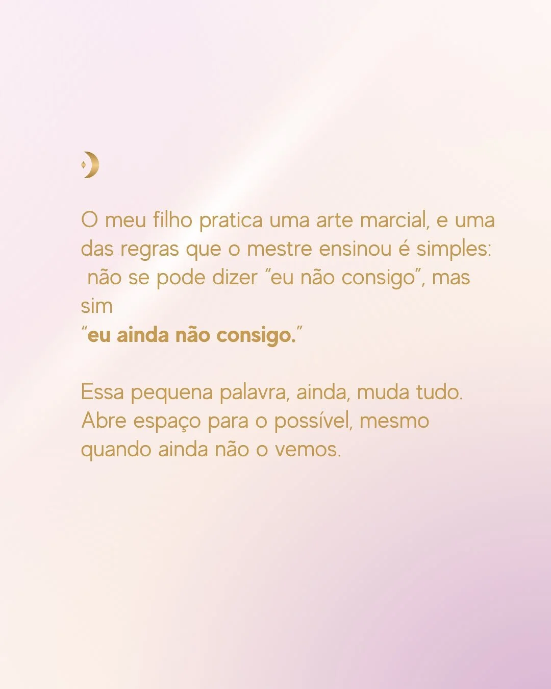 H&aacute; momentos na vida em que tudo parece suspenso.
Em que deixamos de nos reconhecer e j&aacute; n&atilde;o sabemos para onde estamos a ir. 🙌
&Eacute; o que muitos chamam de a noite escura da alma.🫶

N&atilde;o tem a ver com o que tens.
Podes 