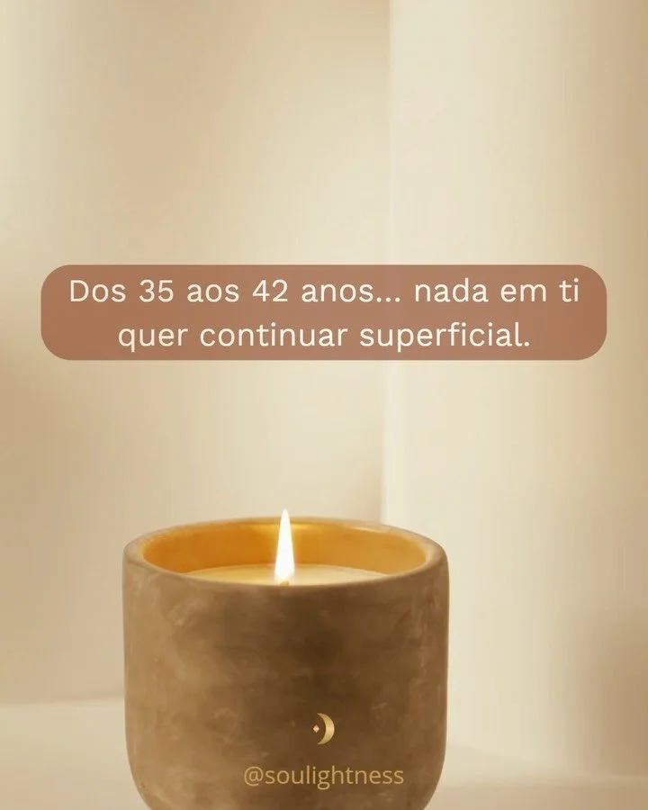 H&aacute; uma fase da vida em que come&ccedil;as a sentir que j&aacute; n&atilde;o consegues ir na mesma dire&ccedil;&atilde;o, mesmo que tudo &agrave; tua volta diga que sim. Entre os 35 e os 42, isso torna-se muito claro. N&atilde;o de forma dram&a