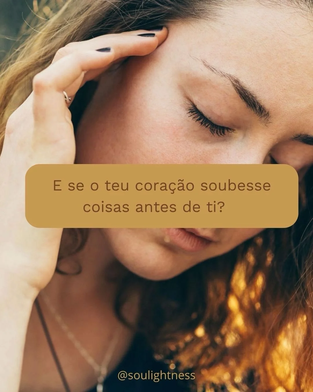 Precisamos cada vez mais de validar a linguagem do cora&ccedil;&atilde;o, esse &eacute; o caminho de consci&ecirc;ncia que &eacute; pedido para ser feito. Ser espiritual implica sentir. 
Vamos continuar a desconstruir estes caminhos @soulightness