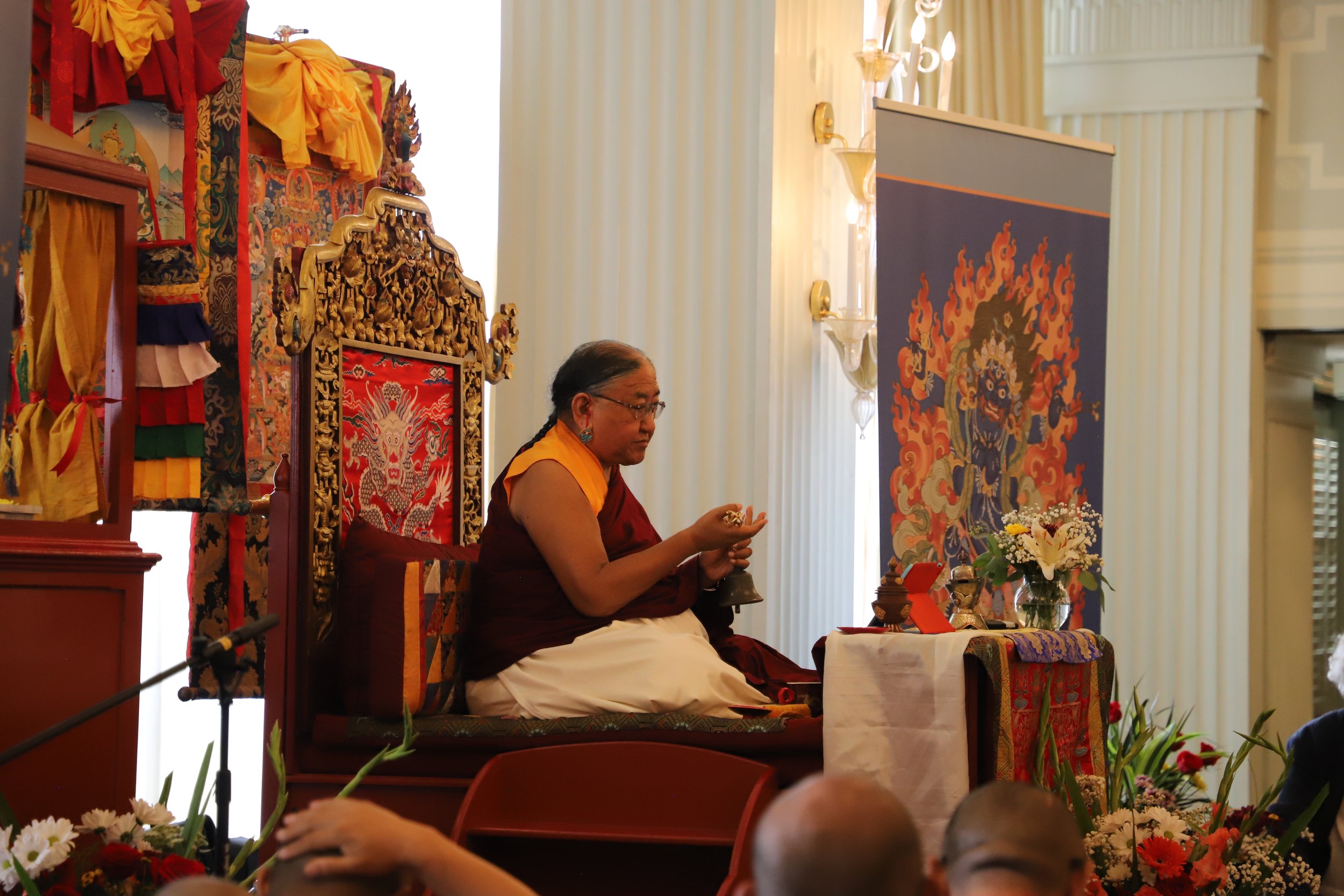 Visit of HH Sakya Gongma Trichen to Dechen LA, August 2024