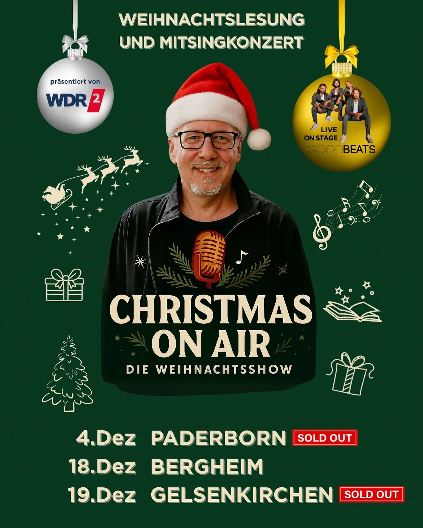 Noch f&uuml;nf Wochen bis zum Start 🎄Und jede Woche nochmal eure Chance auf Last Minute Tickets! Heute gibt&rsquo;s die letzten 2 Karten f&uuml;r Gelsenkirchen und 2x2 Tickets f&uuml;r Bergheim. Schreibt einfach, mit wem ihr warum wo dabei sein woll