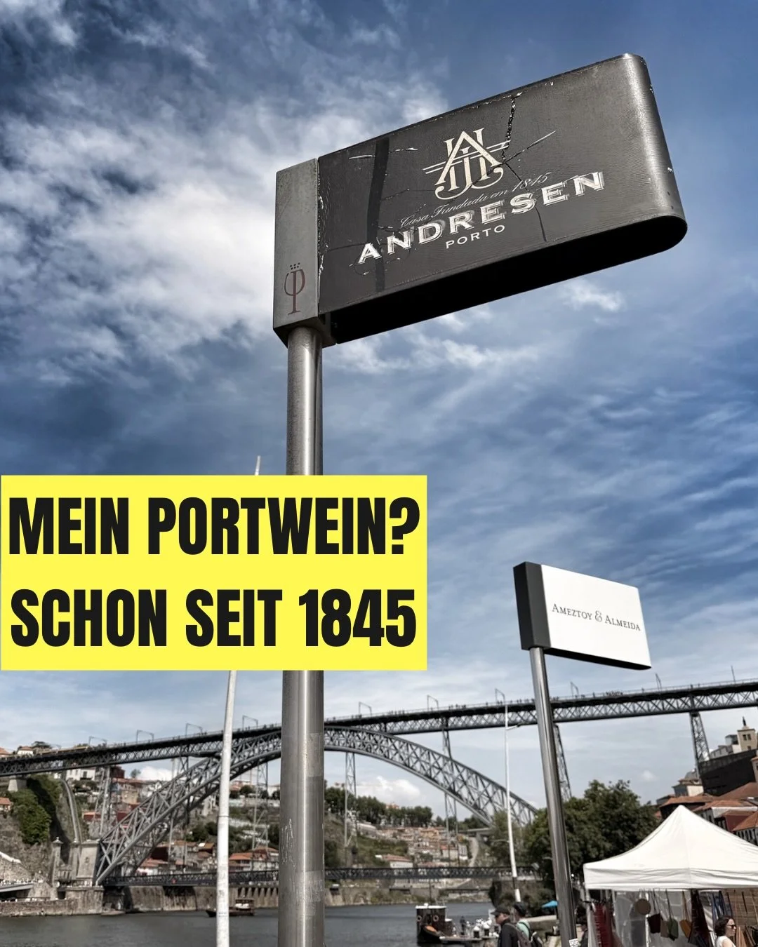 Wieder Zuhause. Aber die Gedanken noch in Porto.

Spontan hingefahren. Das erste Mal. Und dann das. Andresen Porto &mdash; seit 1845. Falls jemand fragt: Nein, wir sind nicht verwandt. Oder doch? Beweise habe ich keine. Den Portwein habe ich trotzdem