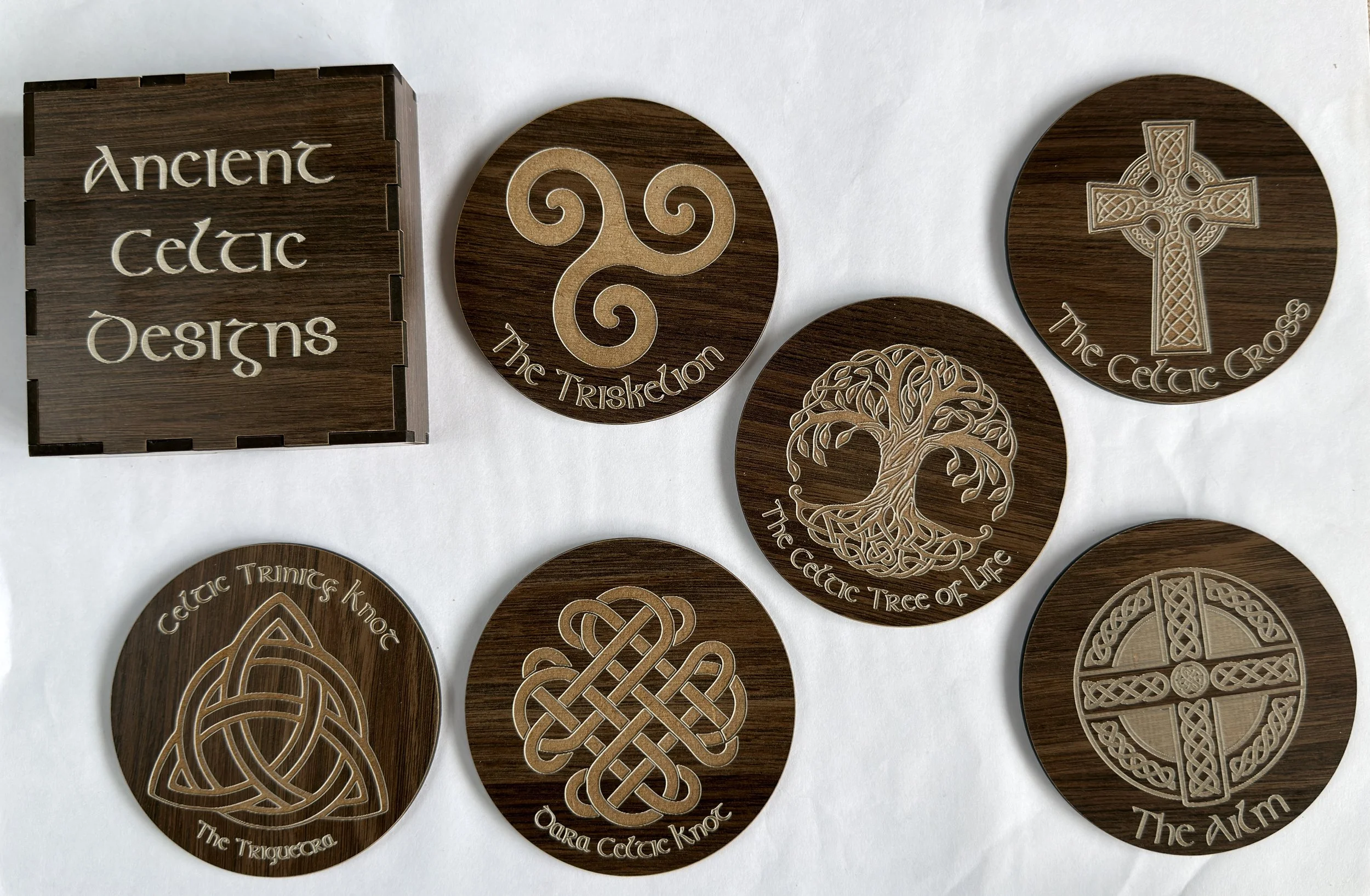 Celtic Coaster Set (dark variant)