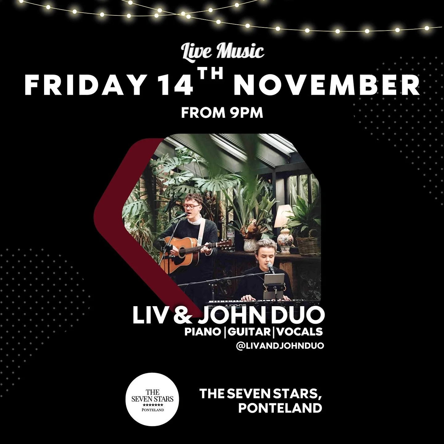 Kick off your weekend the right way 🎶🍻 Join us this Friday at @thesevenstarspont from 9pm. Free entry!