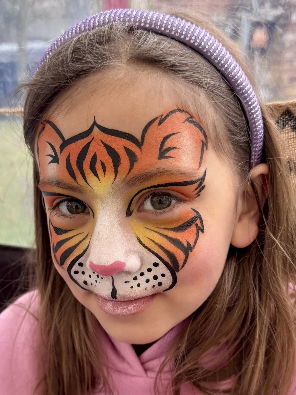 Girl with Tiger Face Paint