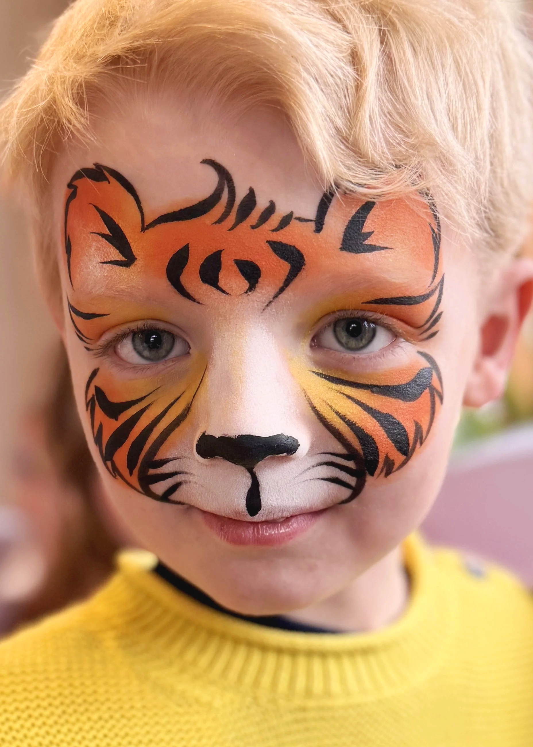 Tiger face paint for birthday parties
