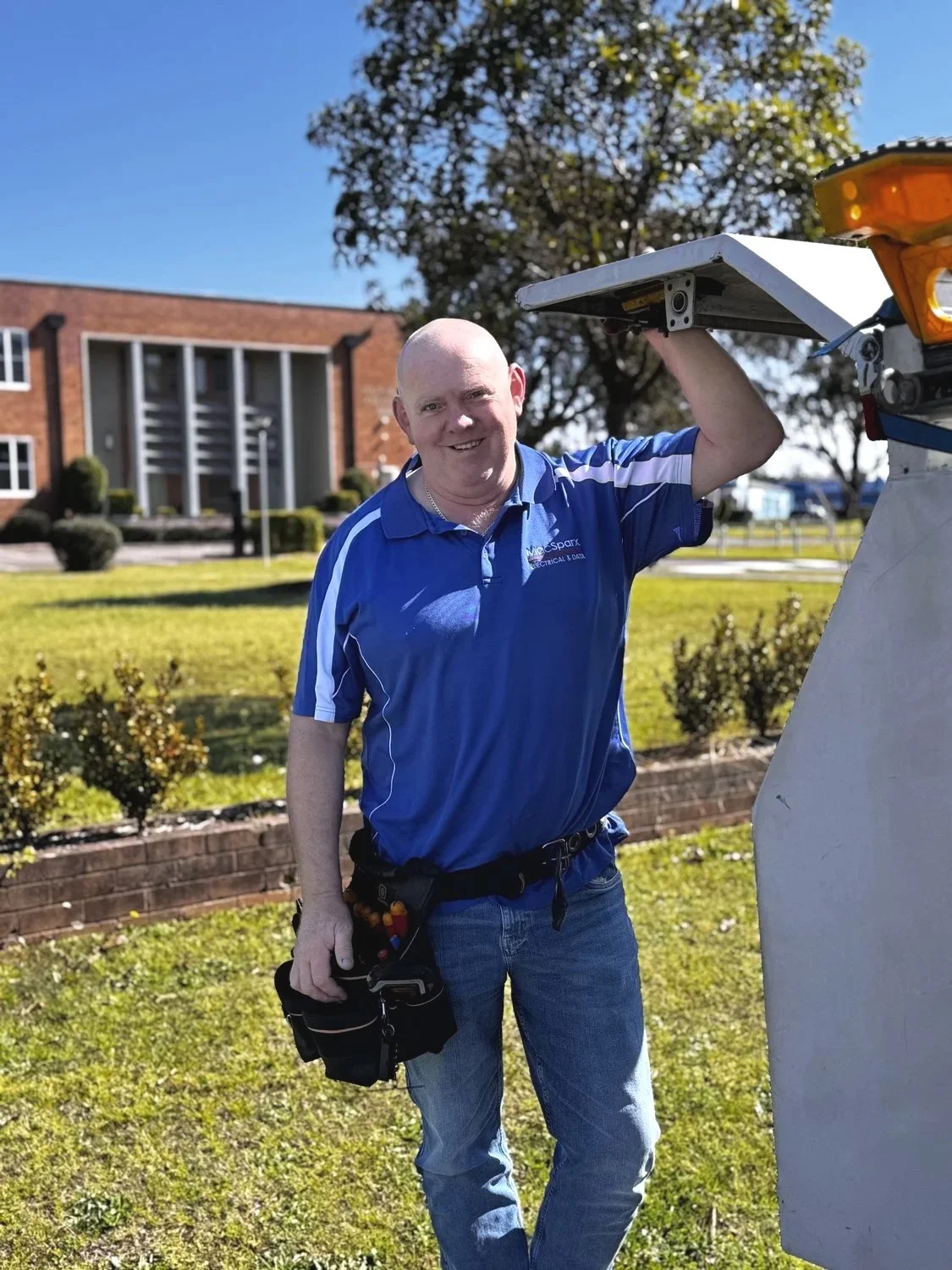 Angus, the founder of MacSparx Electrical and Data.