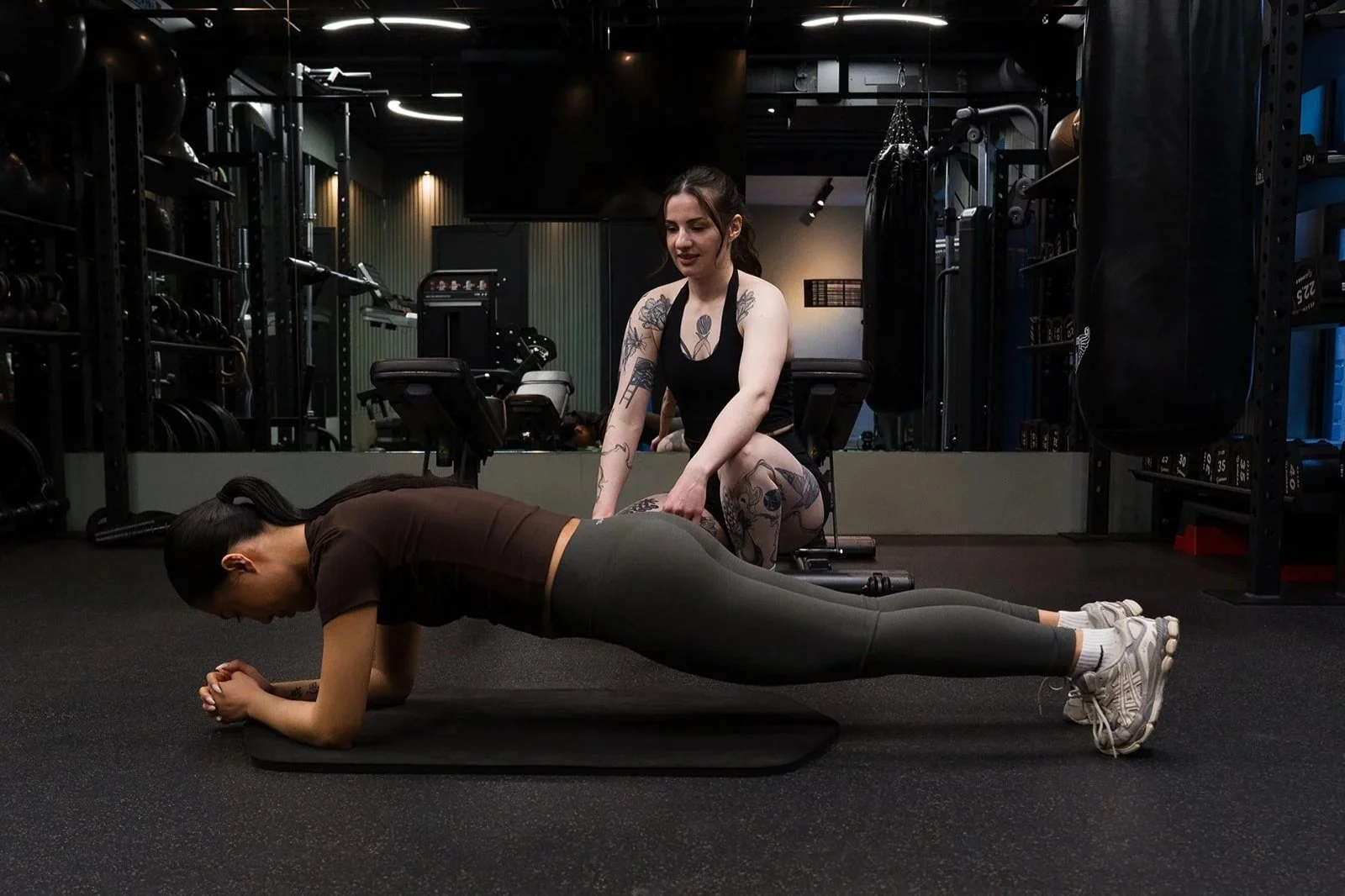 Women weight training