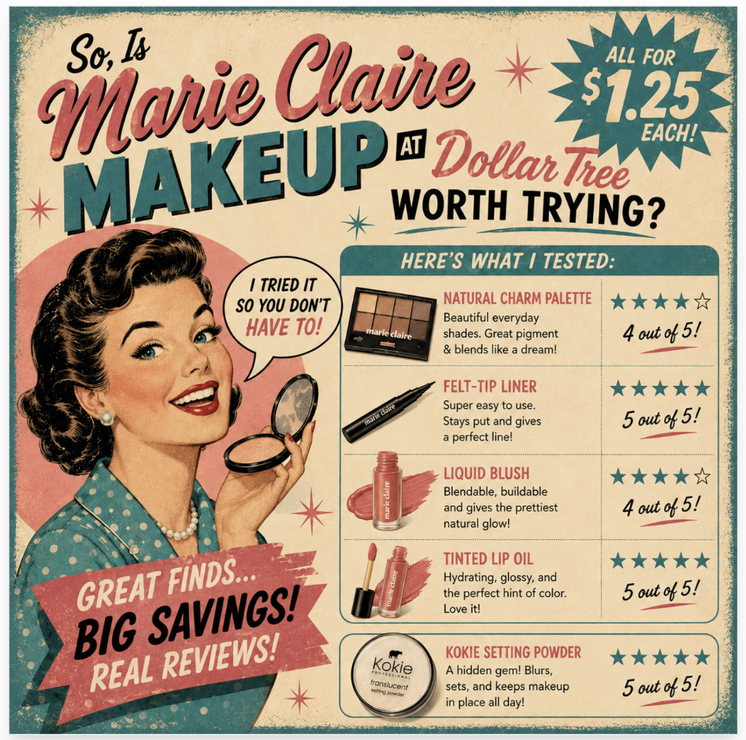 Dollar Tree Marie Claire Makeup: I Tried It for a Month—Here’s What’s Worth $1.25