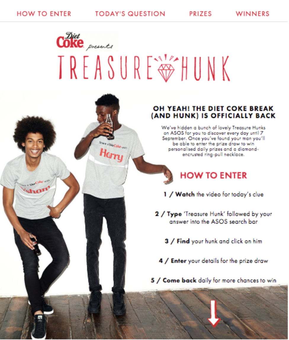 Diet Coke Treasure Hunk