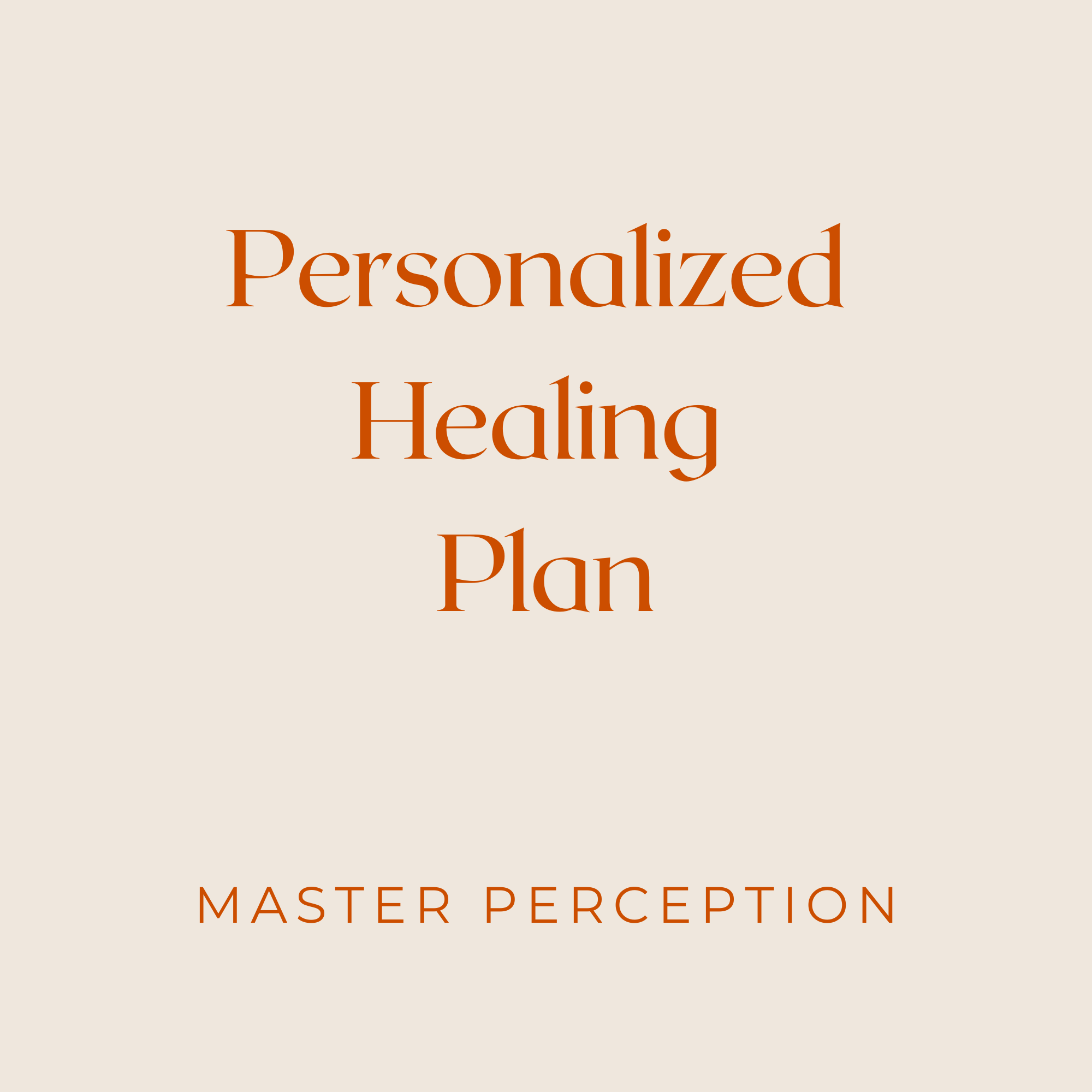 Personalized Healing Plan