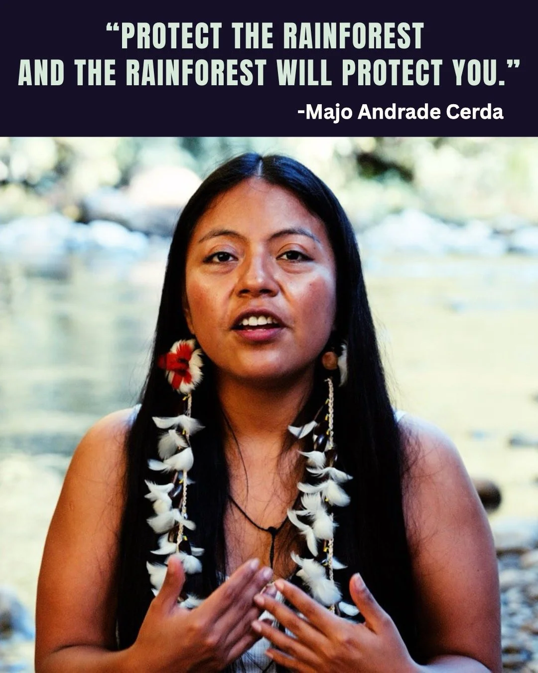 Amazonia Calling thanks Majo for her leadership in narrating Amazon &mdash; Heart of the World 🌿✨

Ecuadorian Kichwa activist Majo Andrade Cerda, whose community water was poisoned by gold mining, now speaks globally for Indigenous rights and for th
